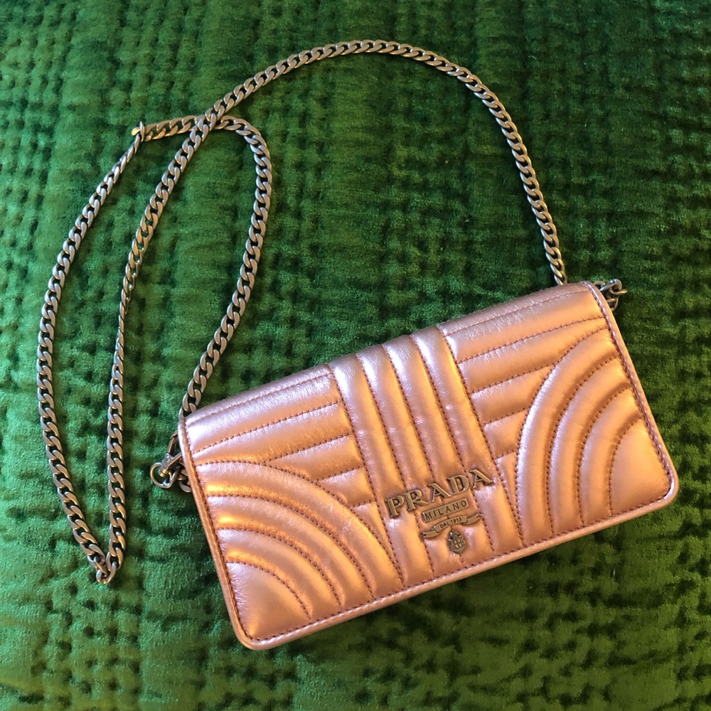 Prada quilted wallet on chain